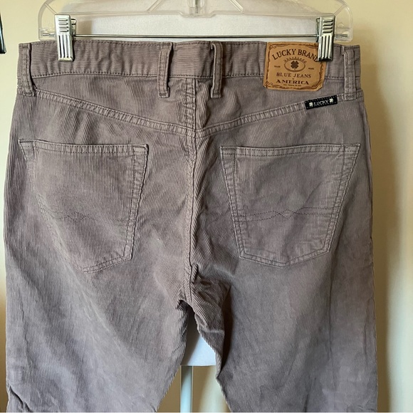 Men’s Lucky Brand 221 Original Straight Gray Corduroy Pants size 33x32 - Picture 5 of 7